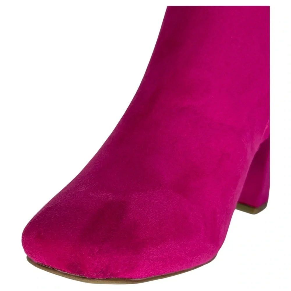 Sugar Element Fuschia Microsuede Womens Ankle Boots Size 7M - Picture 9 of 14